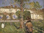 John Peter Russell Madame Sisley on the banks of the Loing at Moret Sweden oil painting artist